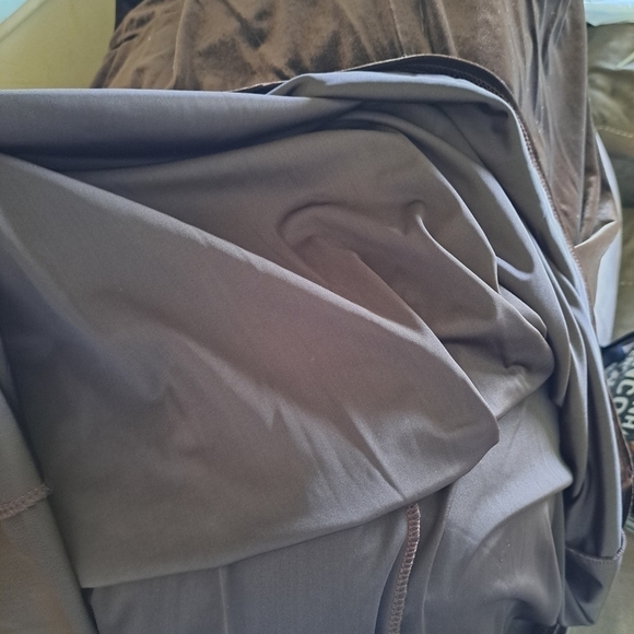 Vintage Brown Velour Maxi Skirt Pull On Elastic Waist Women's 2XL Bohemian NEW - Picture 6 of 8